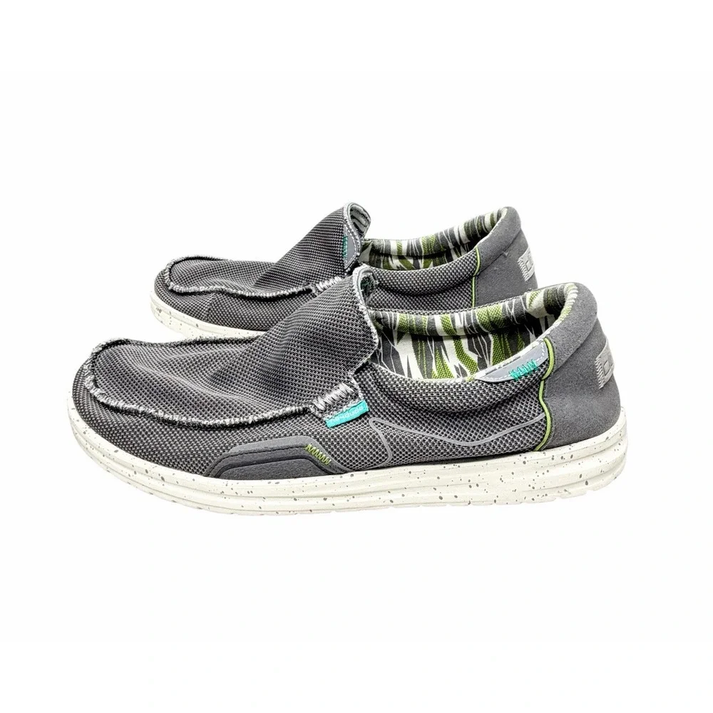 Hey Dude Mikka Hawk Ash Gray Slip On Shoes Men Size 13  Fast Free Shipping